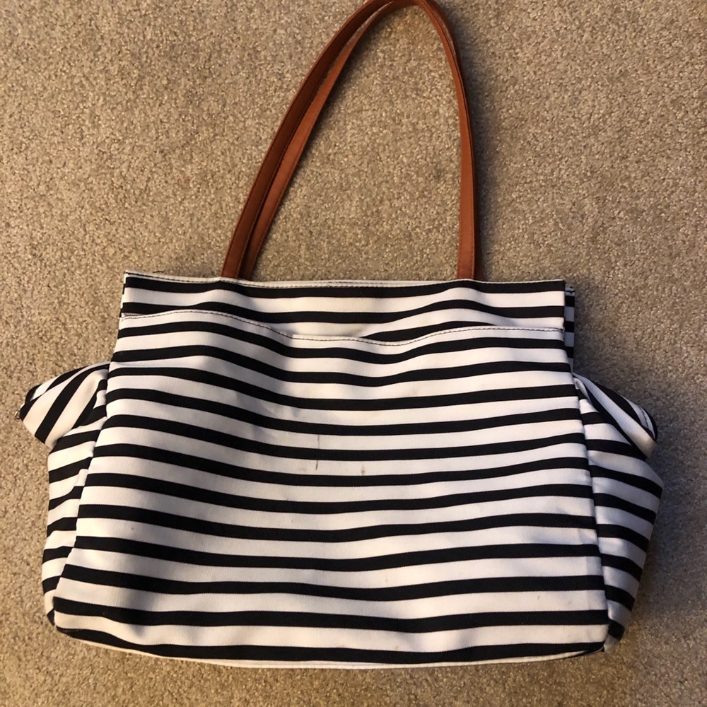 DSW Satchel with Brown Handles Tote Bag 
Beach Bag everything bag